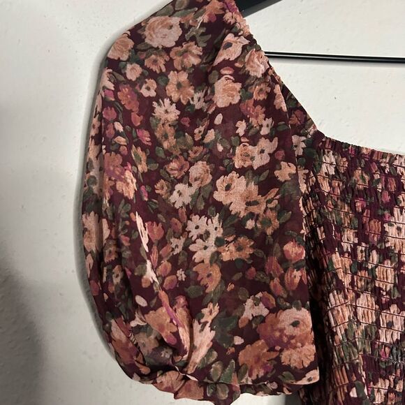 Altar’d State Floral Puff Sleeve Crop Top Skirt Set - Picture 5 of 16